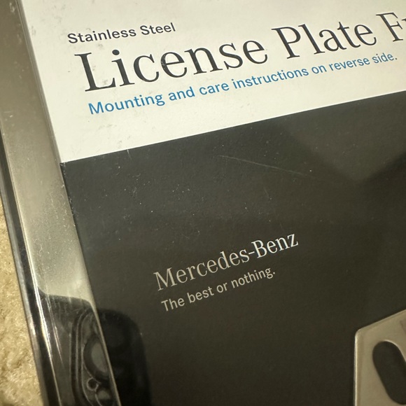 Mercedes Benz Stainless steel license plate frame authentic came from dealership - Picture 15 of 15
